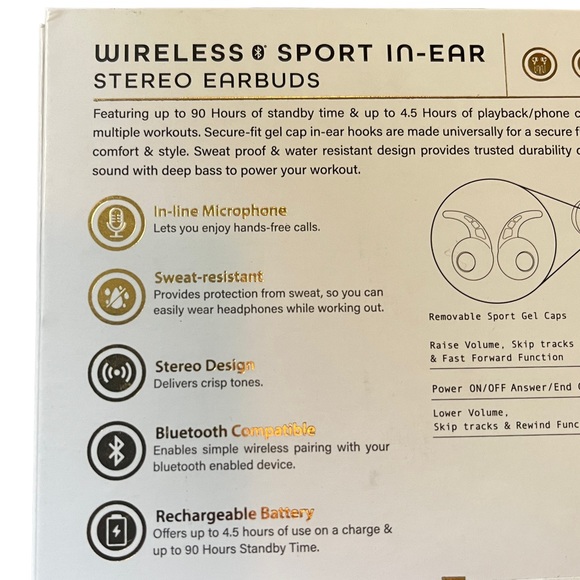 SOUNDBOUND WIRELESS SPORT IN-EAR EARBUDS - NIB! - Picture 5 of 7